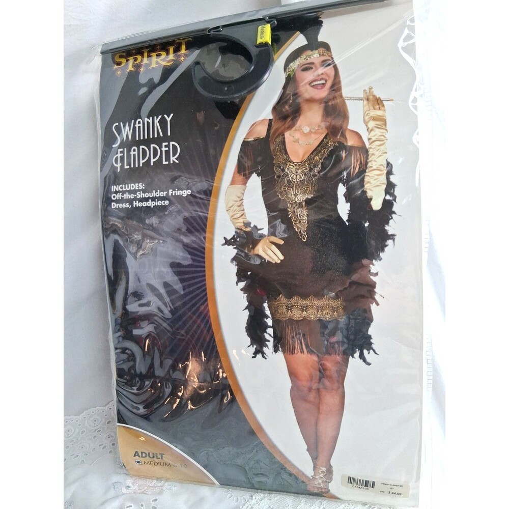 Spirit Halloween Swanky Flapper Dress Costume Women's Medium Party - Picture 2 of 6